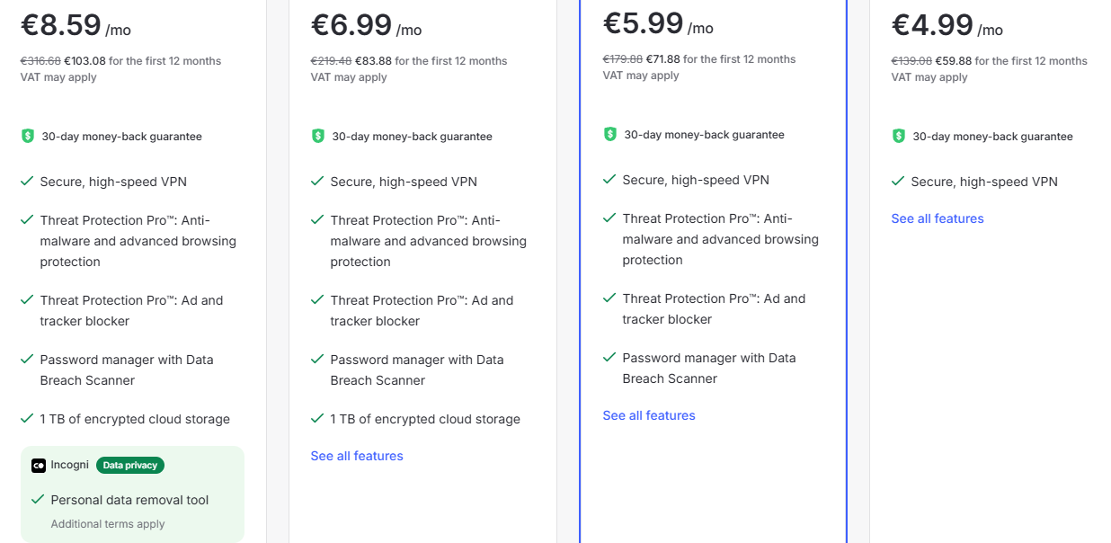 NordVPN vs ProtonVPN: NordVPN Pricing
